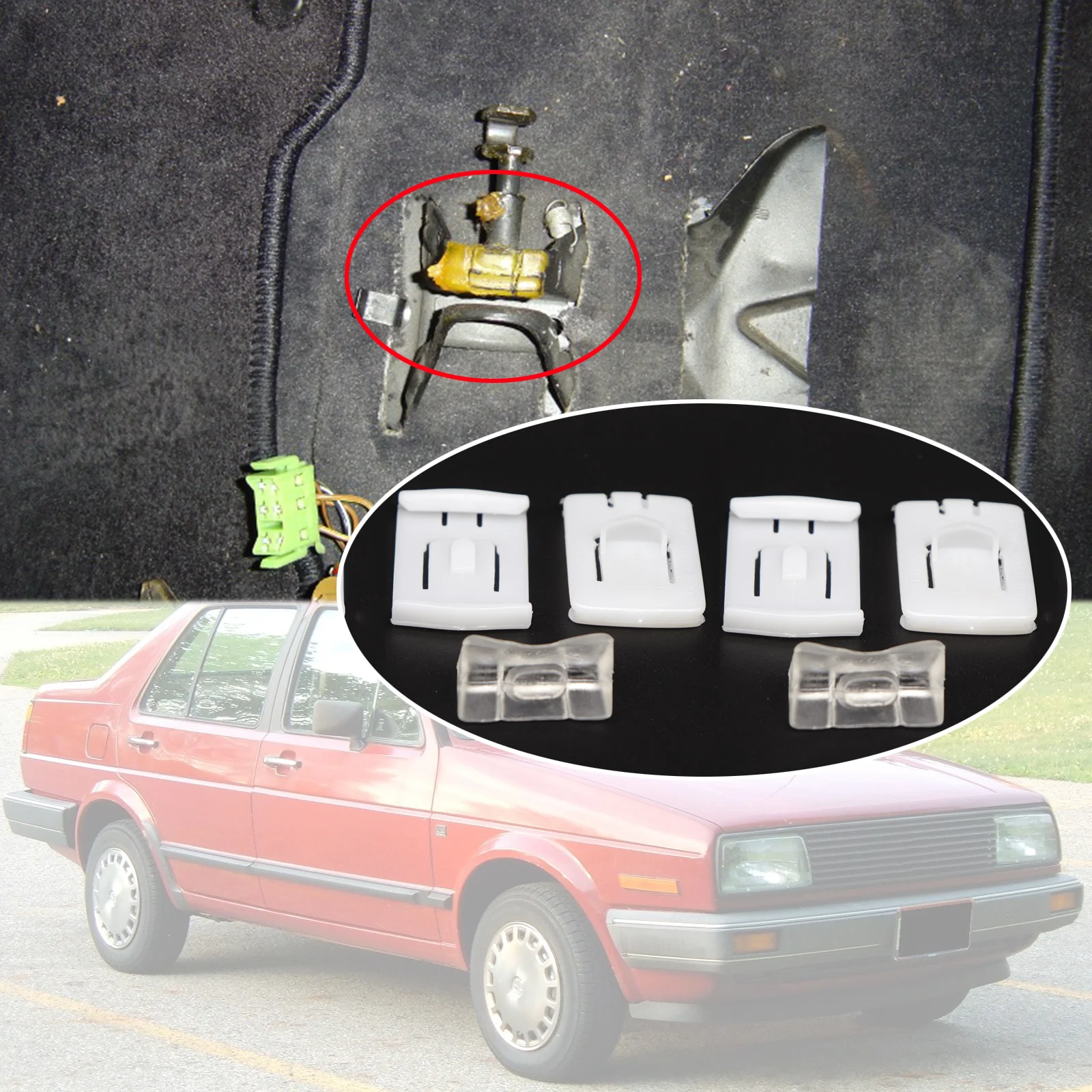 6/12 шт. для VW Jetta 2 (16 1G) MK1 Fox зажим крепления на сиденье скользящий направляющий