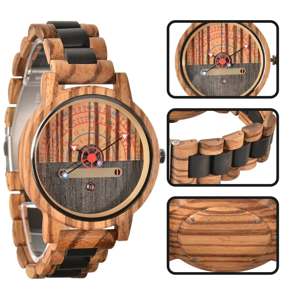 

2022 New Fashion Wooden Watch Men Luxury Luminous Wood Concept Of Trendy Black Technology Quartz Watches Couple Wristwatches