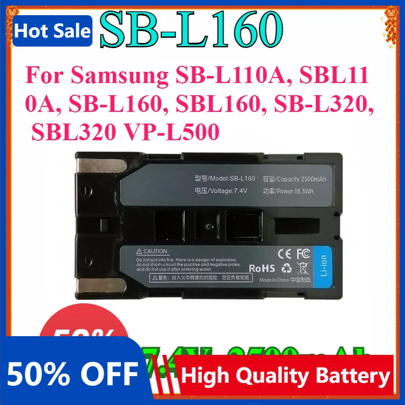 Фото Новая перезаряжаемая батарея 2500 мАч SB-L160 L110 для Samsung SB-L110A, SBL110A, SB-L160, SBL160, SB-L320, SBL320 VP-L500 №1