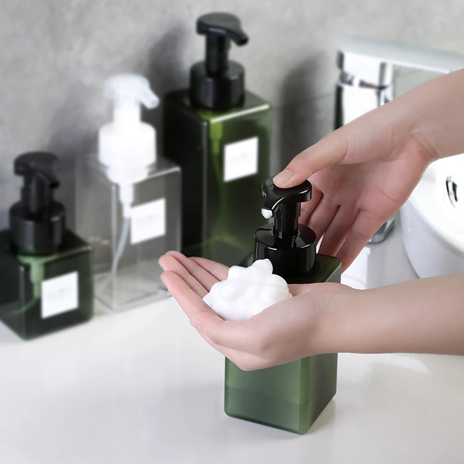 

Пустой дозатор пенного мыла, для ванной комнаты, ручной эргономичный лосьон для мытья тела, многоразовая бутылка с насосом, контейнер для пены