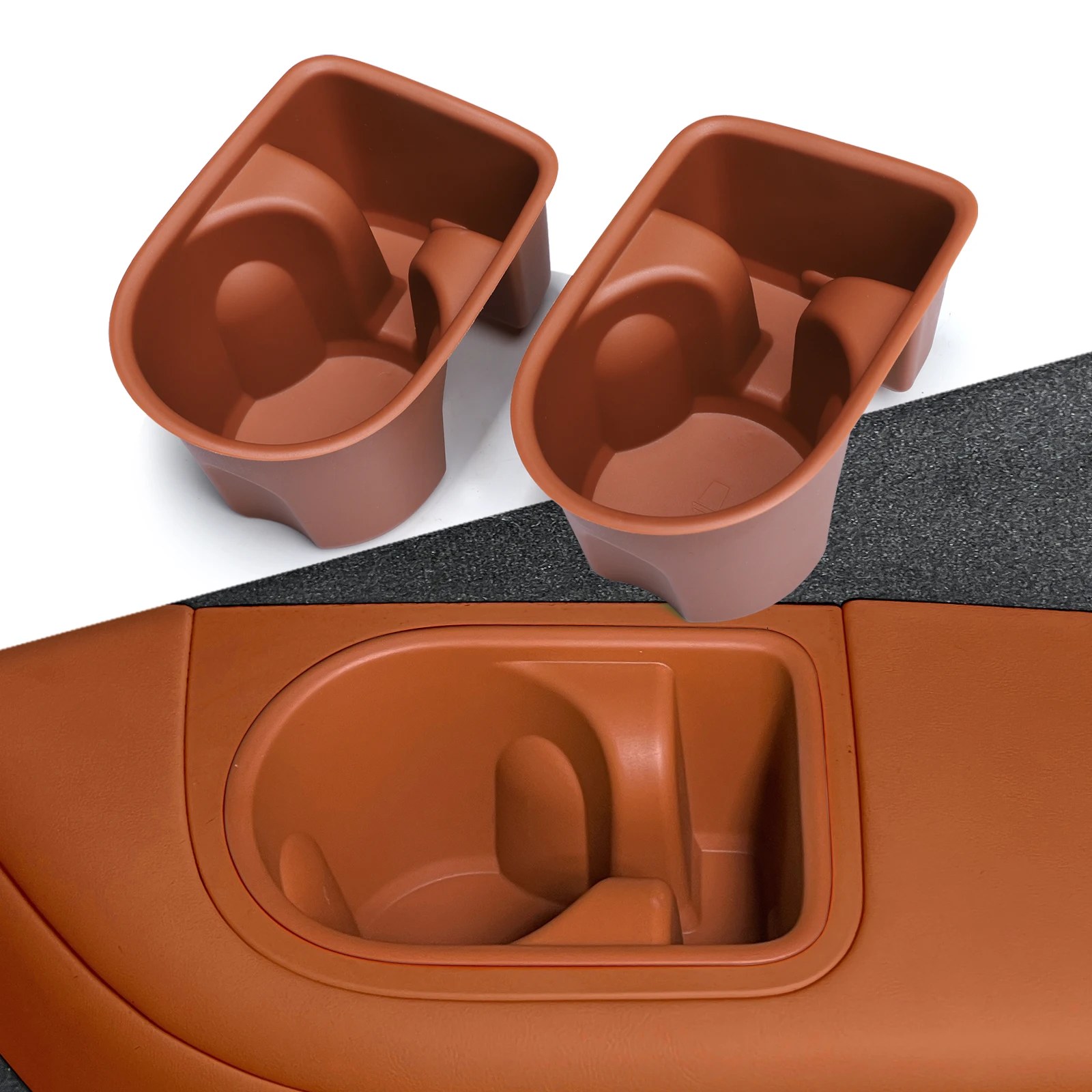 

for Li L9 L8 Anti-Slip Shock-Absorbing Cup Holder Accessories Central Armrest Cup Storage Box TPE