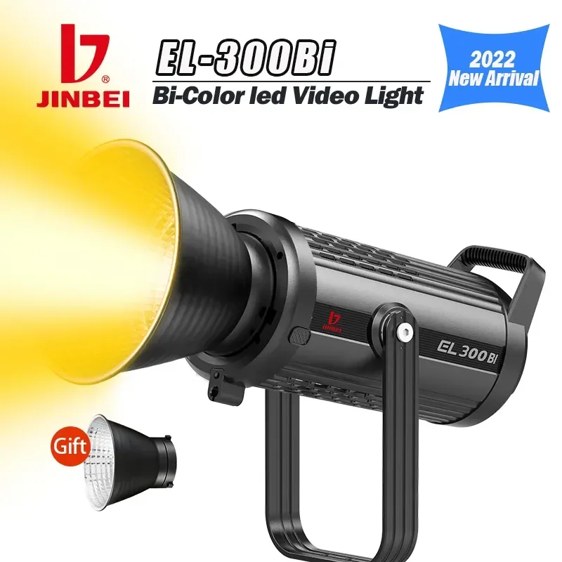 

JINBEI EL-300BI Bi-Color Led Video Light 2700K-6500K 300W Professional Photography Lighting Storm Lamp For Commercial Portrait