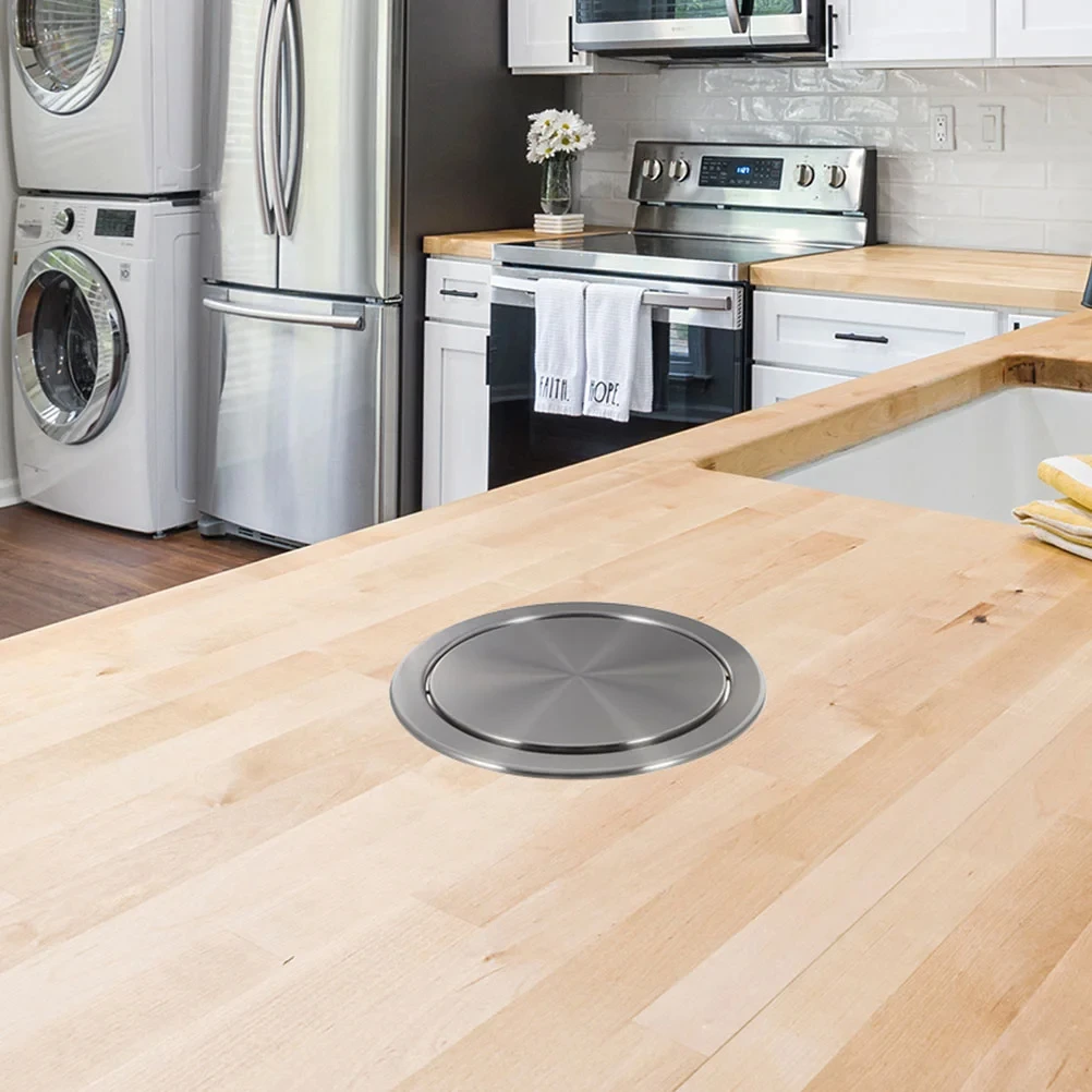 Круглая крышка мусорного бака из нержавеющей стали экологически чистая