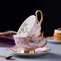 ceramic phnom penh tea set creative high quality bone china coffee cup saucer spoon home romantic afternoon tea cup drinkware