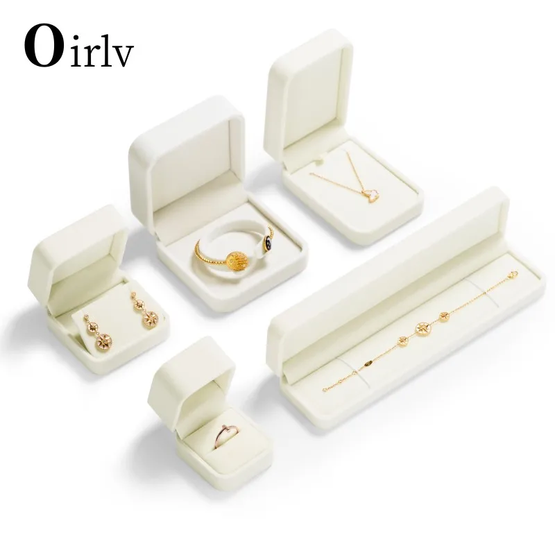 

Роскошное бархатное кольцо Oirlv, ожерелье, браслет, подвеска, коробка для свадьбы, Дня Святого Валентина, белые кольца, Подарочный чехол, коро...