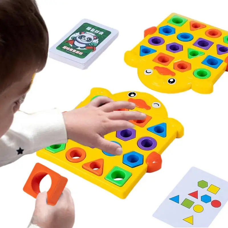 

Shape Matching Puzzle Puzzle Colorful Sensory Board Game Parent-Child Interactive Geometry Set Toy Gifts For Christmas Party