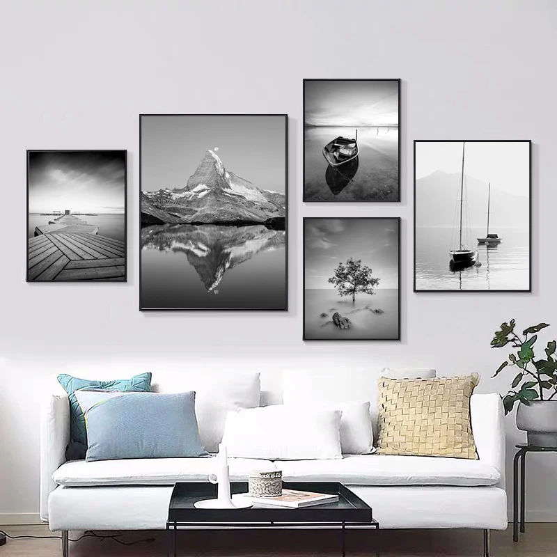 

Настенная Картина на холсте с изображением озера и гор