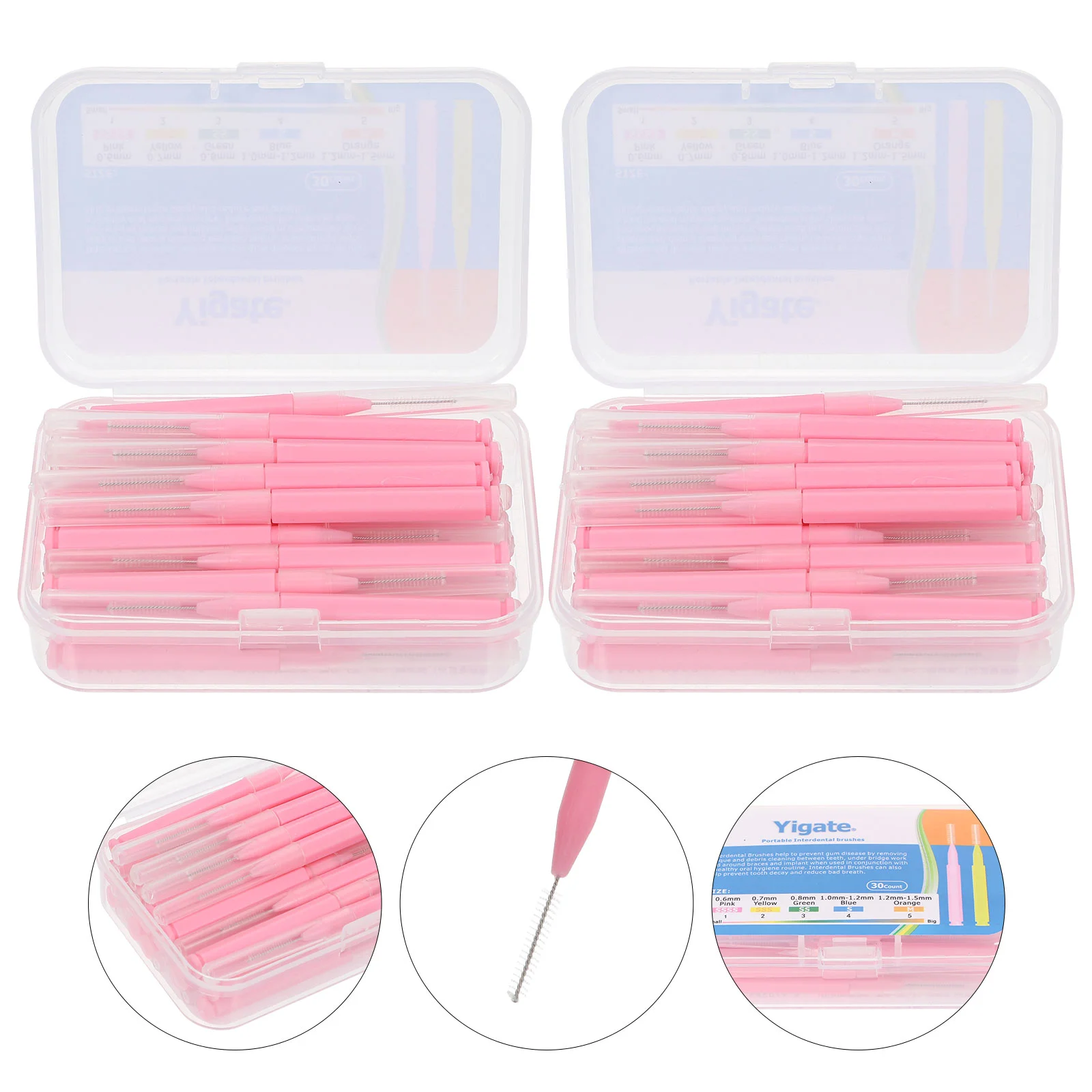 

60 Pcs Interdental Brush Toothpick Flosser Cleaning Teeth Adult Inter- Brushes Picks Kids Oral Care Tool