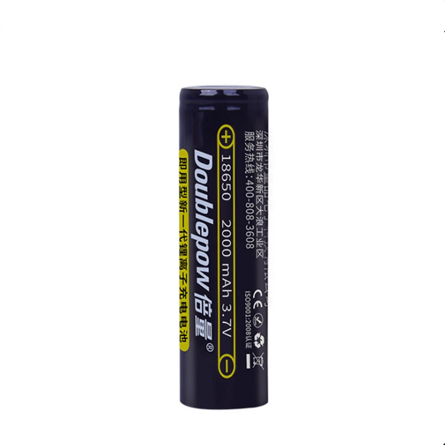 

1pcs/lot New 18650 lithium ion rechargeable battery 3.7v 2000mAh 18650 flashlight rechargeable battery
