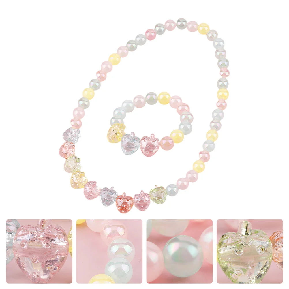 

2Pcs/Set Beads Necklace Creative Bracelet Kids