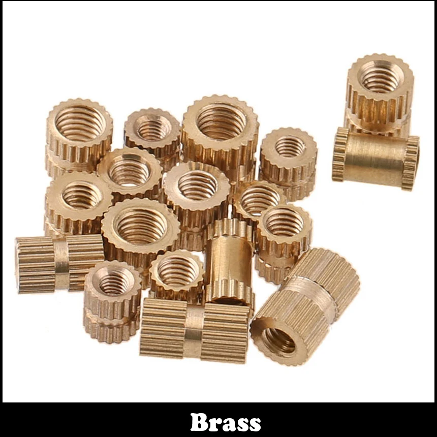 

M2.5 M3 M2.5*3.8*10 M2.5x3.8x10 M3*4*4 M3x4x4 Straight Thread Emdedment Injection Moulding Brass Insert Round Knurled Thumb Nut