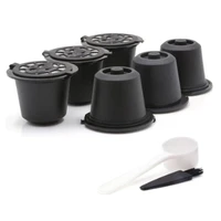 suitable for nespresso coffee machine stainless steel coffee capsule shell reusable filling coffee powder 6pcs