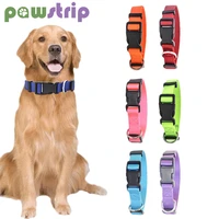 2022 new dog collar classic solid pet collar for small large dogs adjustable soft nylon collars outdoor pet necklace accessories