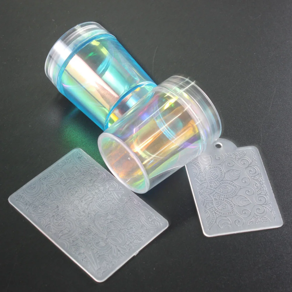 

3Pcs/Set Silicone Transparent Nail Art Stamping Kit Stamper Scraper French For Manicure Plate Stamp Polish Stencil Template Tool
