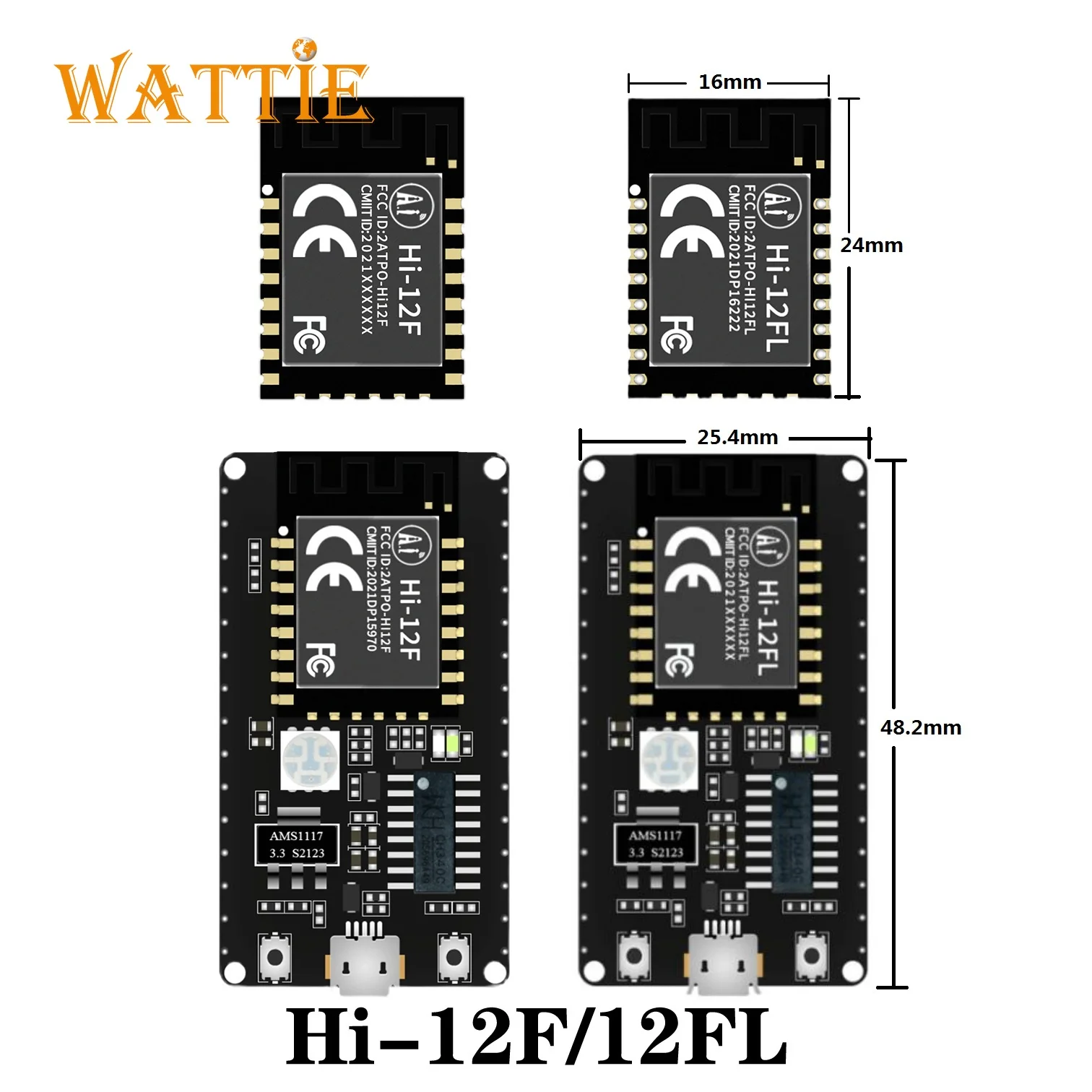 Флюоресцентная вспышка Hi3861 Hi3861L pcb антенна 2,4G WIFI модуль 32-разрядный микропроцессор