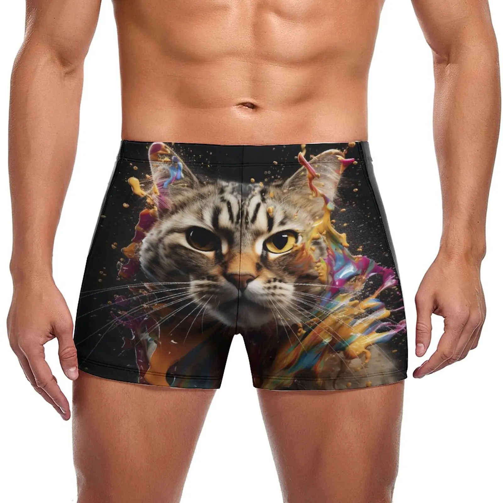 

Плавательные трусы с принтом в виде кота