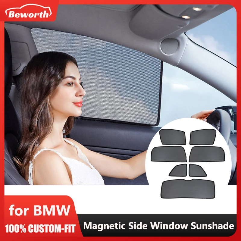 Parasol magnético para ventana lateral de coche, protector solar personalizado para BMW Serie 3, 5, G30, G20, F10, F11, F30, F31, G01, F25, X1, X3, X5, X6, F15, E60