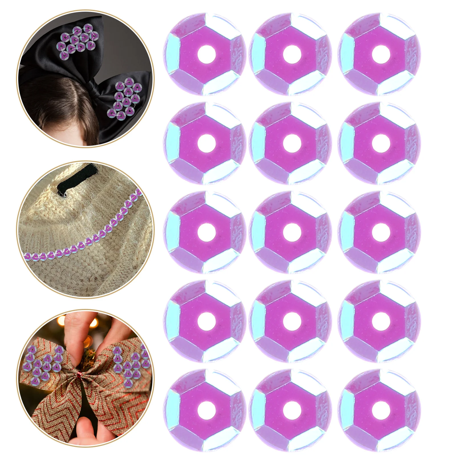 

Crafts Clothing Sewing Sequins Decorative Accessories Bags Acrylic DIY Round Patches