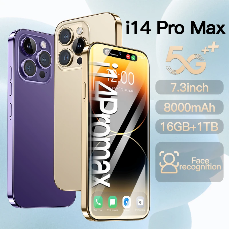 

Смартфон i14 pro max, 2023 мАч, 16 + 1 ТБ, разблокированный