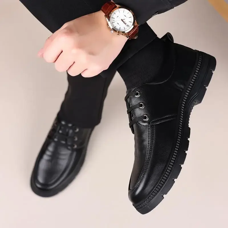 

Стилисты, кожаные туфли, мужская деловая Повседневная Свадебная формальная одежда в британском стиле, трендовая мужская обувь, осенняя рабочая одежда Dr. Boo