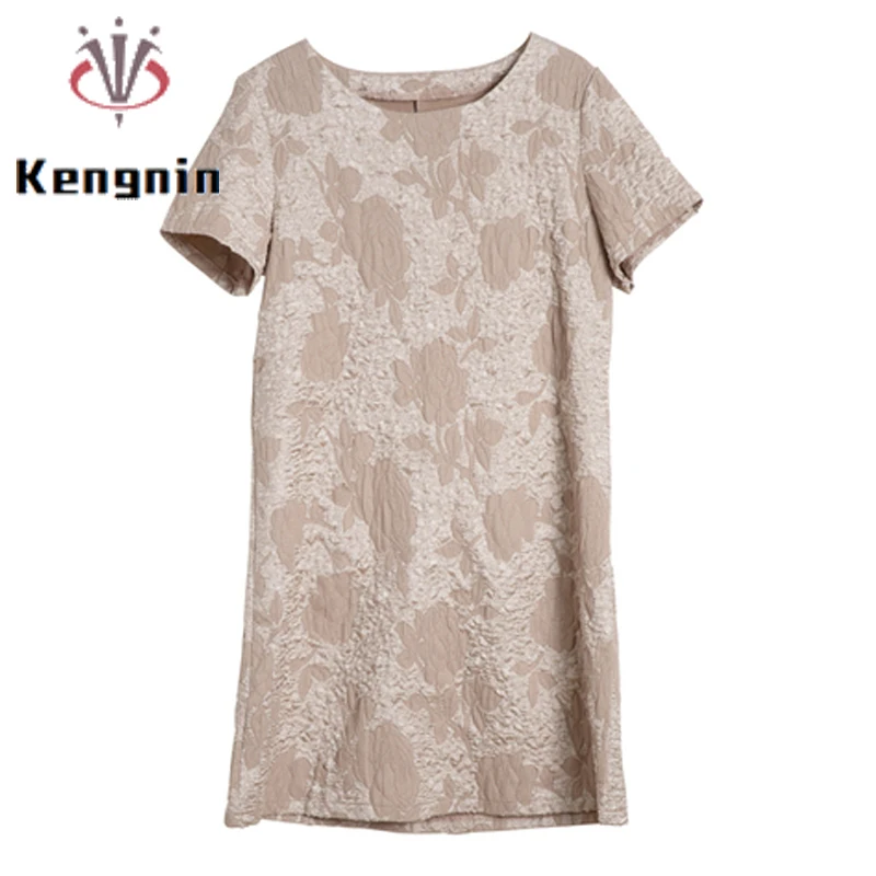 

Симпатичные жаккардовые женские платья, новинка 2022, летнее женское платье-футболка размером 4XL, женское платье во французском стиле, женска...