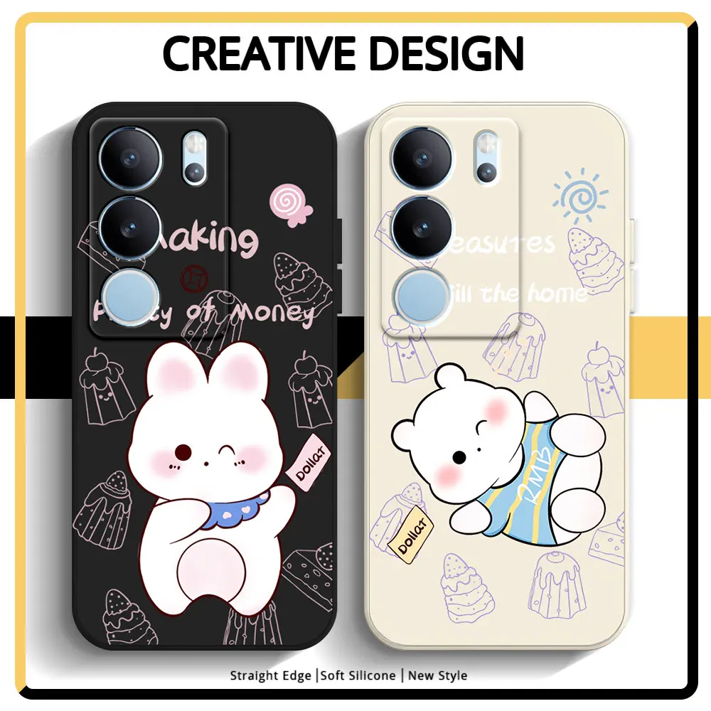 Чехол для телефона Vivo V29 V27 V25 V29E 5G V27E V25E V11 V15 Pro V20 SE V11i V17 Neo V2029 Мягкий Силиконовый