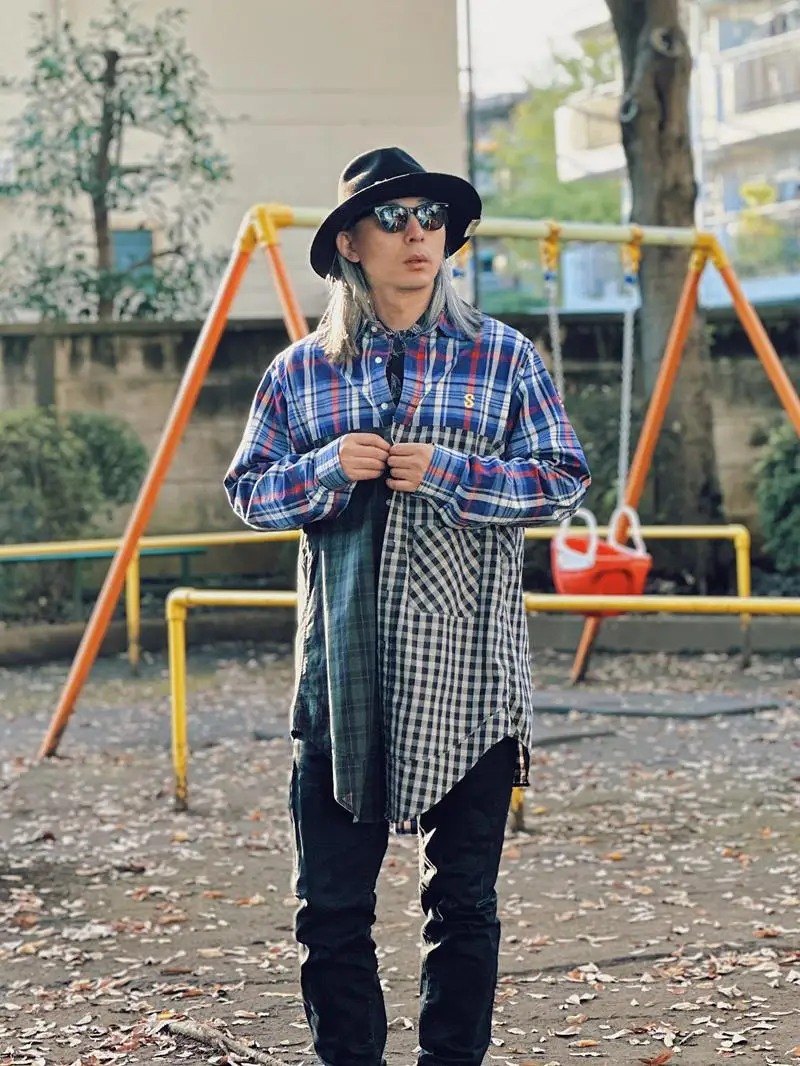 Рубашки из трех предметов Деконструкция в стиле пэчворк Американский клетчатый