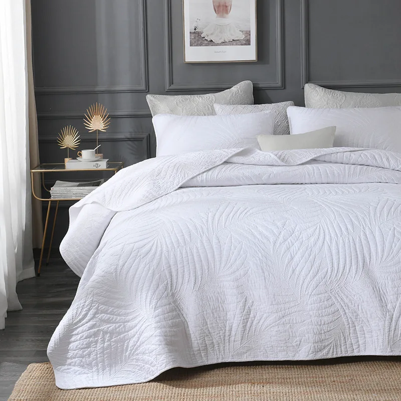 

IvaRose HOME TEXTILE Бохо Leaves Taupe (Maize) Белое покрывало из хлопка 3 шт.