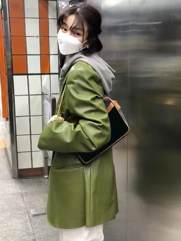 Женский однотонный Блейзер GALCAUR повседневный Тонкий однобортный из