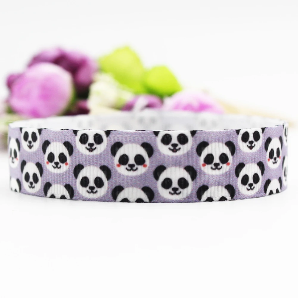 2 дюйма мультяшная панда искусственная/атласная лента аксессуары для волос