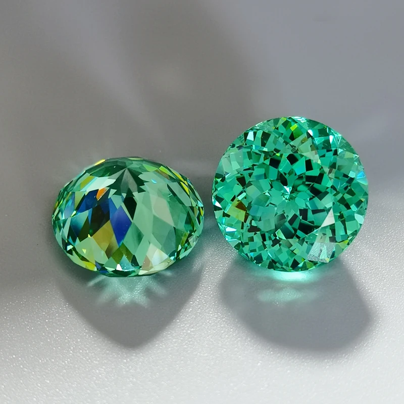 

12mm 13mm Paraiba tourmaline Starry sky cut fashion rarity round shape beads fancy vivid stones for jewelry making CZ DIY