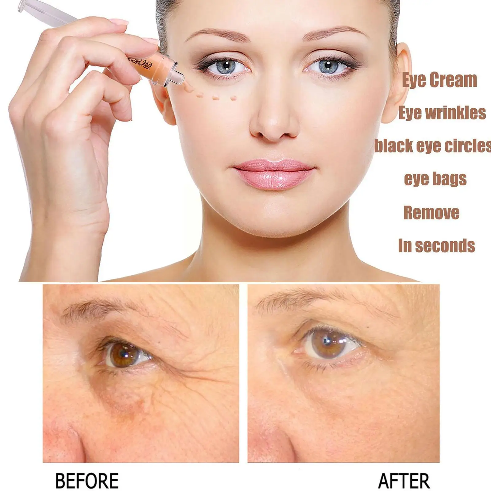 

1Pc Rapid Instantly Eye Cream Remove Dark Circles Fine Against Moisturizing Deep Eye Cream Aging Bag Dropshipping Eye Lines T1J6