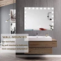 vanity mirror for makeup bluetooth large hollywood lighted mirror with 18 dimming led bulbs tabletophanging cosmetic mirror