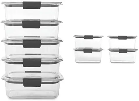 

Набор контейнеров для хранения пищевых продуктов на 3,2 и 4,7 чашек, прозрачный, набор из 18 предметов (9 баз с крышками)