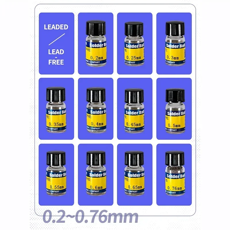 

Механические шарики для пайки BGA TULX 10000 шт., 0.2-0.76 мм