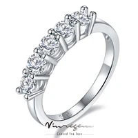 vinregem 925 sterling silver round vvs1 5pcs real d moissanite wedding engagement anniversary ring for women gift drop shipping