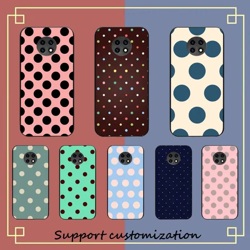 

YNDFCNB Color Polka Dot Phone Case for Samsung S20 lite S21 S10 S9 plus for Redmi Note8 9pro for Huawei Y6 cover