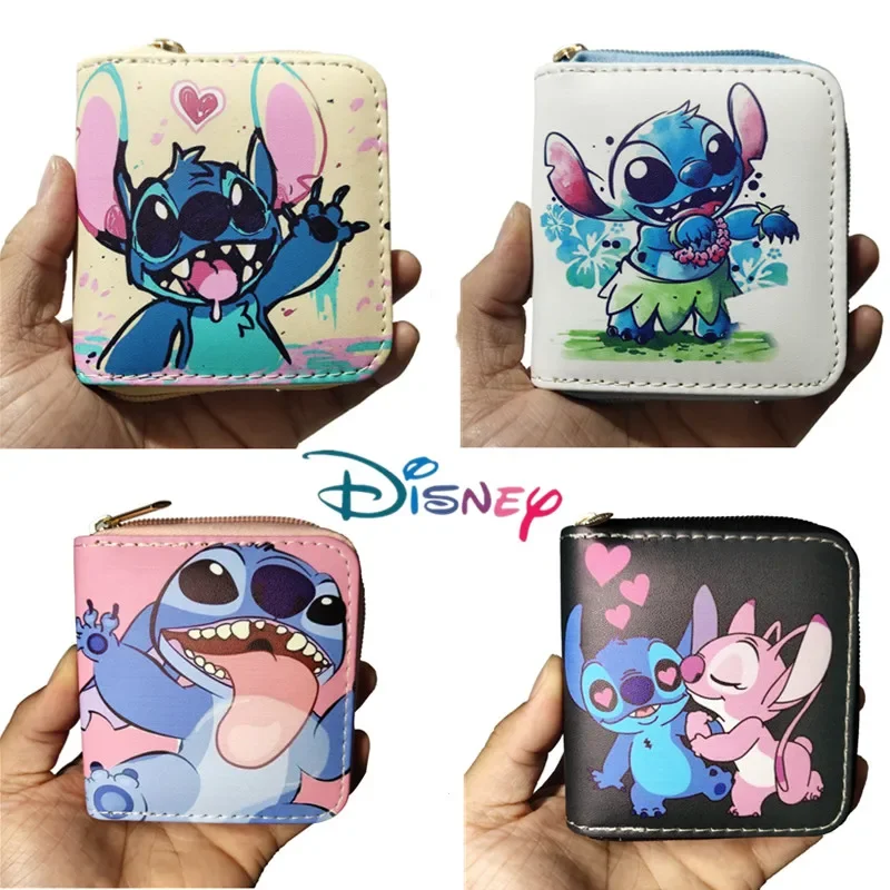 Короткий кошелек Disney Stitch с рисунком лило роскошный многослойный держателем для
