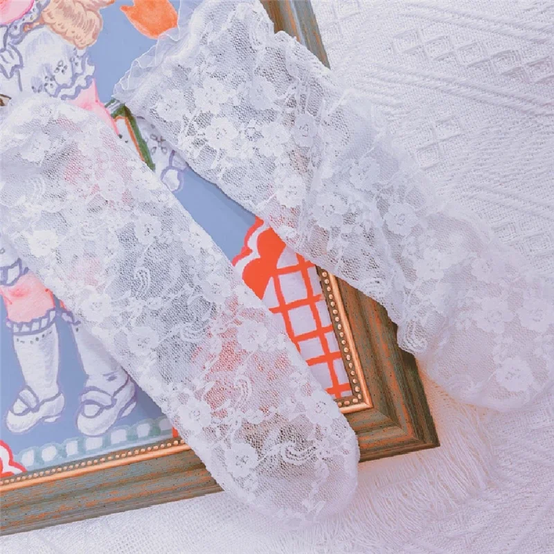 Кружевные носки для маленьких девочек носки-трубы гольфы кружевные сетчатые