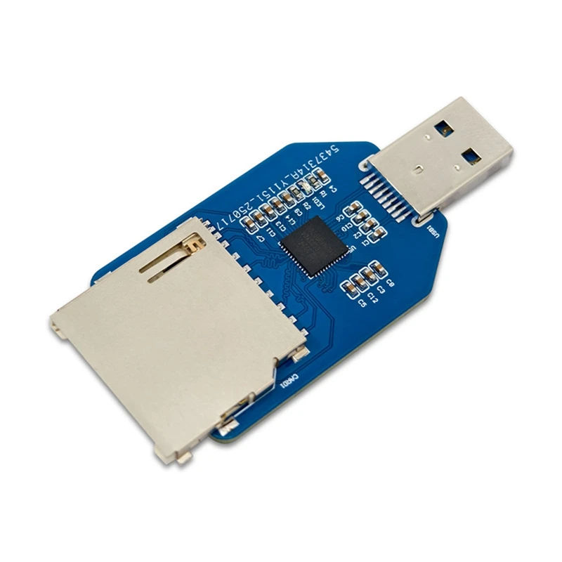 Фото Модуль-ридер USB 3.0 для карт SD+TF 2-в-1 с двойным чтением, в наличии, компьютерные периферийные устройства №2