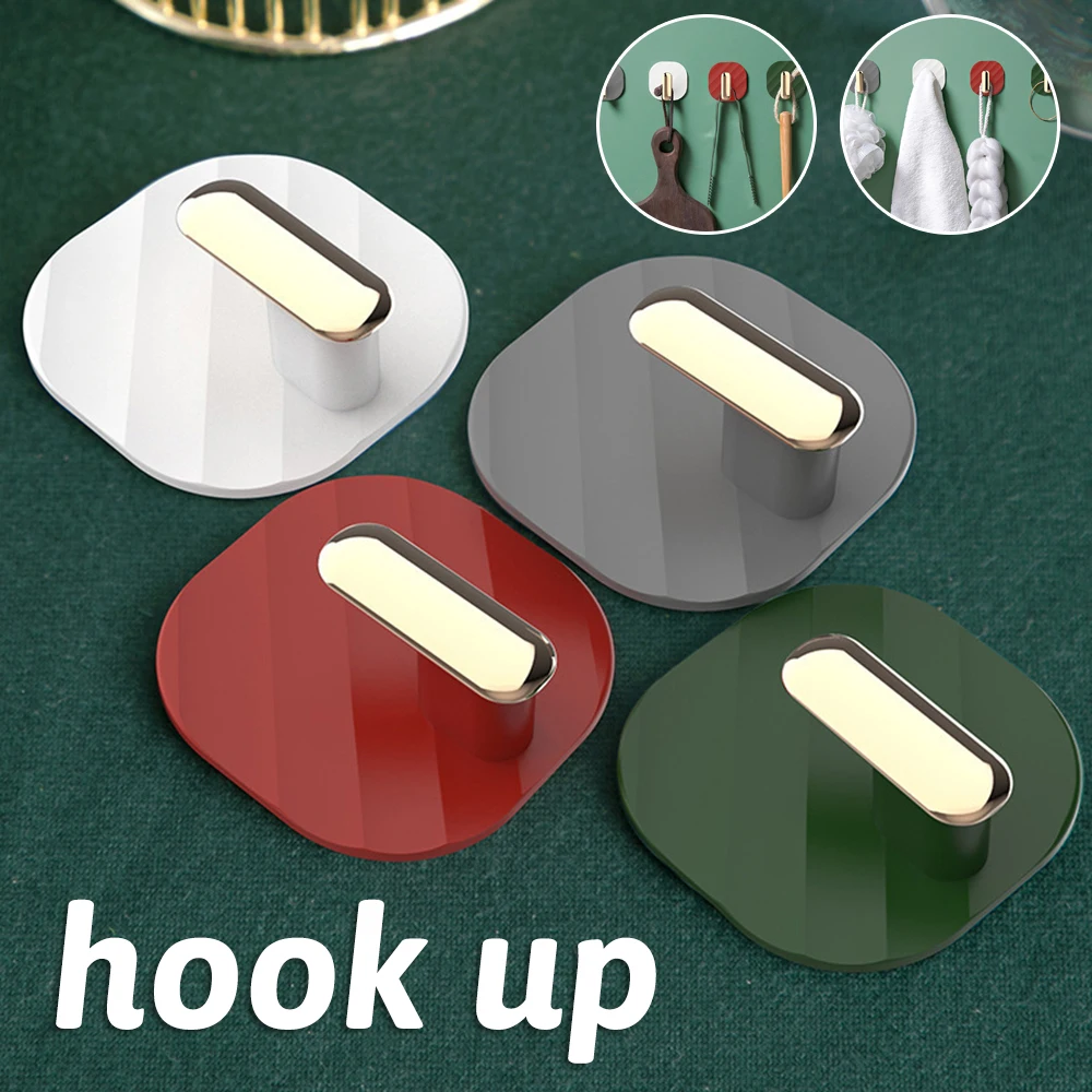 

Self-adhesive Key Hook Wooden Innovative Entrance Wall Exquisite Decoration Strong Seamless Hooks Hole-free Rustproof Tb Sale