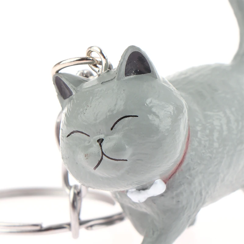 

Cute Cartoon Kittens Keychain Cure Animal Key Chain Creative Cat Pendant for Car Keyring Purse Bag Accessories DIY Gifts