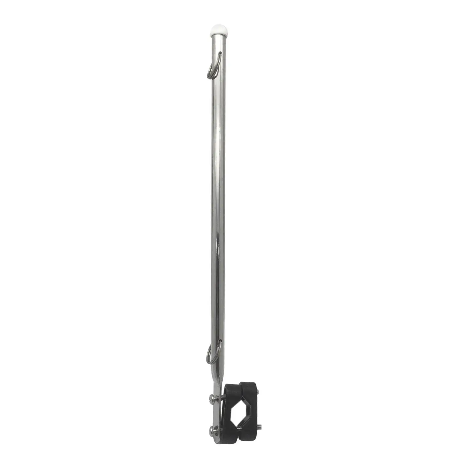 

Marine Rail Mount Flag Pole 304 Stainless Steel Long Service Time 14” Length Flag Holder Fits for Boat Yacht Easy Installation