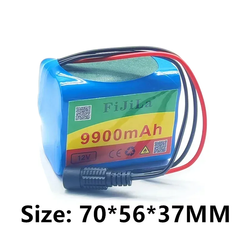 12V Batterie 9900mAh 3S2P KLUOSI Große Kapazität 11.1V Lithium-Ion Pack mit 5A BMS für LEDLampe Licht Backup Power