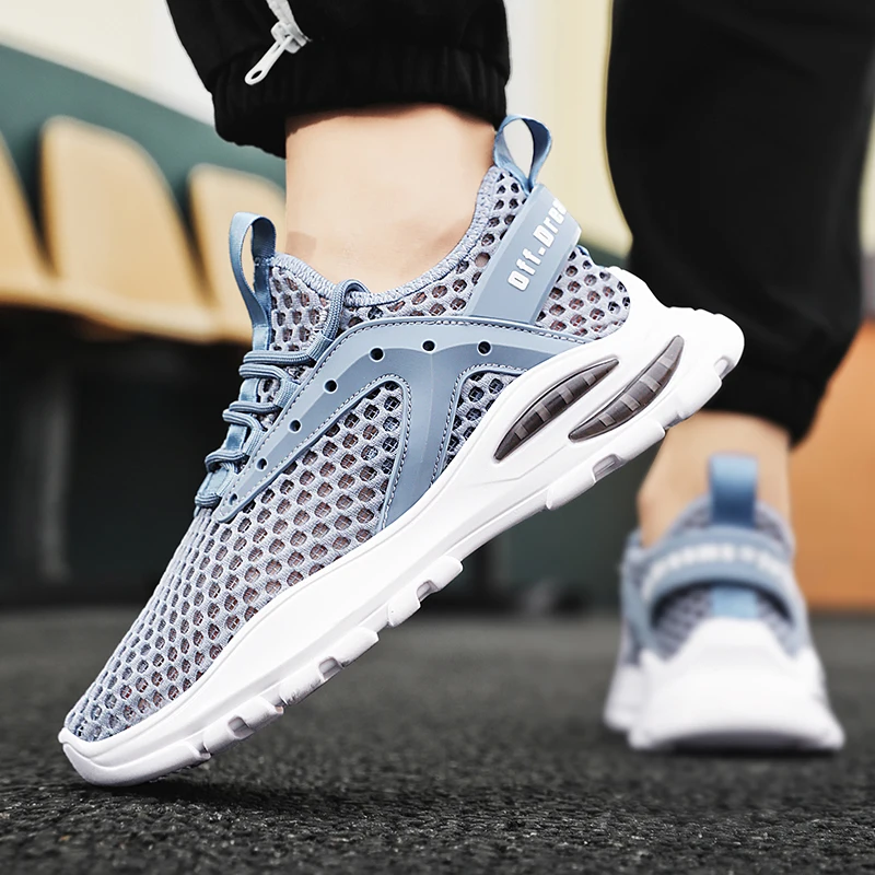 Running Shoes Men Mesh Gym Shoes Cushioned Breathable Casual Sneakers Outdoor Trendy Mens Shoe
