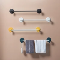 nordic household towel bar single bar bathroom towel rack free punching toilet bathroom suction cup towel bar rack