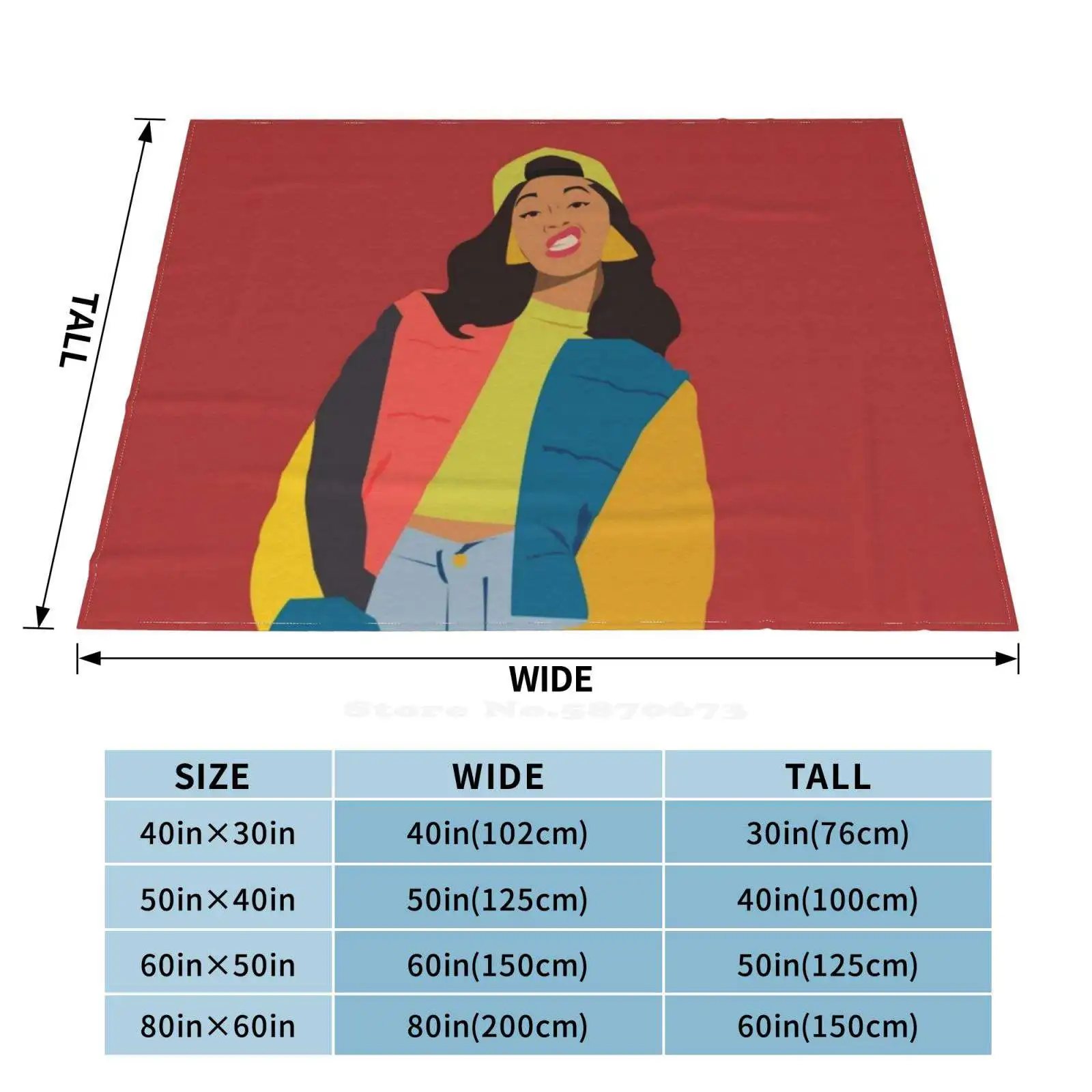 Cardi B Best Selling Room Household Flannel Blanket Colorful Music Singer Rapper Cool Trendy Okurrr Graphic I Like It