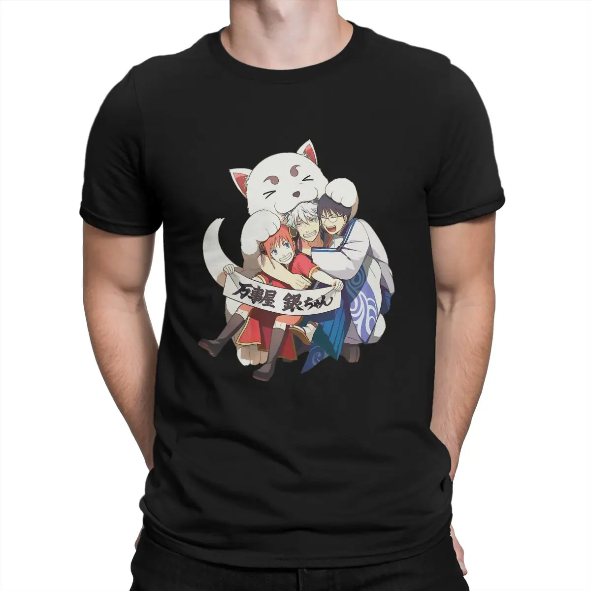 

Gintama Kagura Anime Newest TShirt for Men Team Round Neck Pure Cotton T Shirt Distinctive Birthday Gifts Streetwear