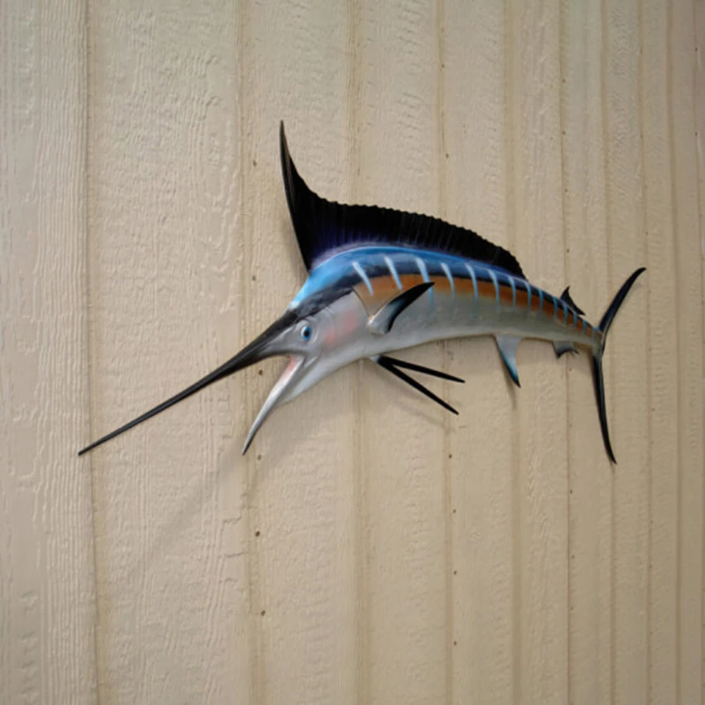 

Wrought Iron Shark Pendant Metal Wall Mural Home Living Room Background Ornament Home Wall Background Wall Decor