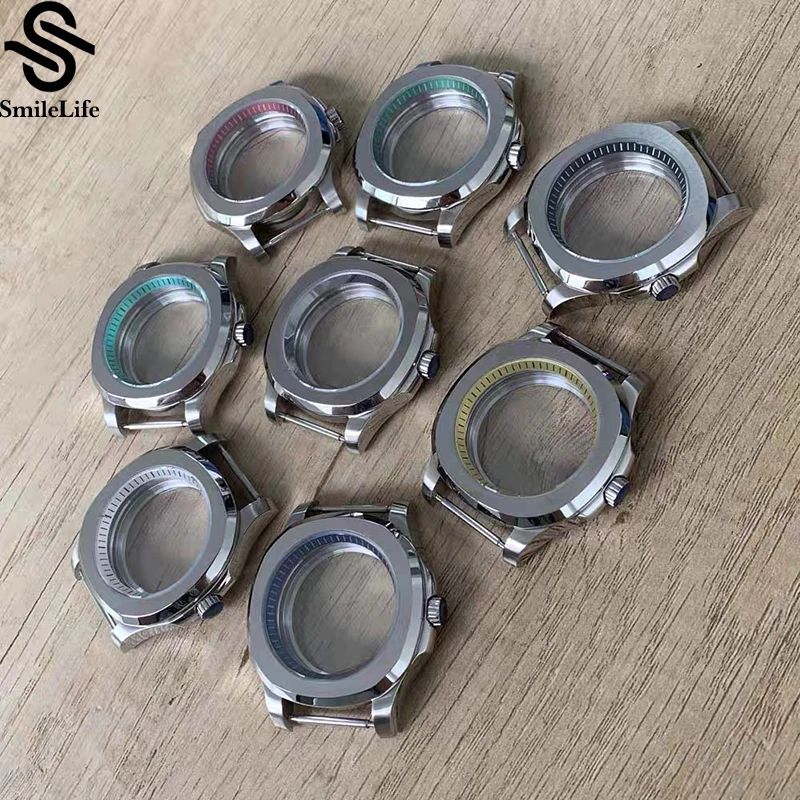 Фото SmileLife 40 мм корпус из нержавеющей стали 316L с кольцом с сапфировым стеклом, детали для часов NH35/NH36/4R/7S, механизм №2